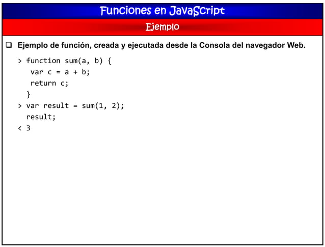 Clase 5 funciones en javaScript | PPT