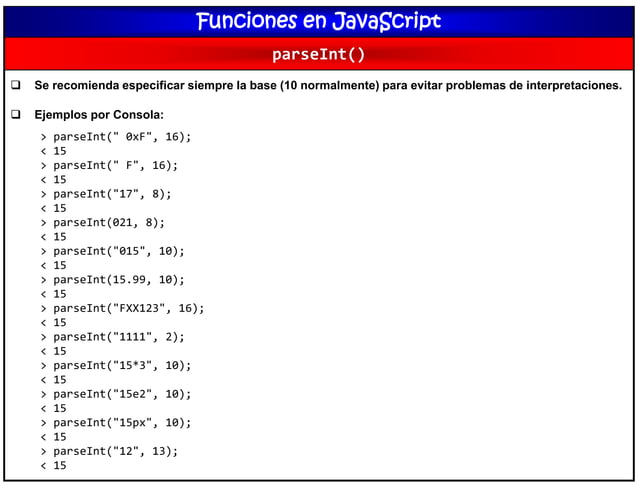 Clase 5 funciones en javaScript | PPT