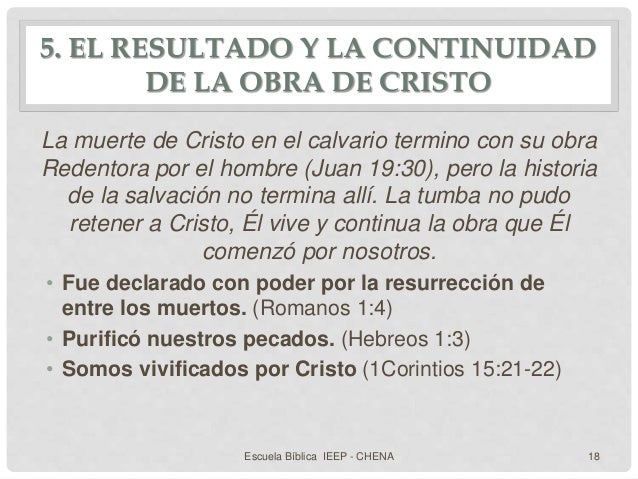 Clase 5 La Obra De Cristo
