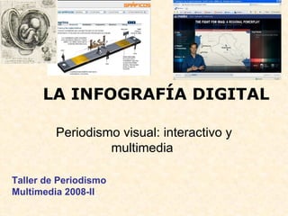LA INFOGRAFÍA DIGITAL Periodismo visual: interactivo y multimedia  Taller de Periodismo Multimedia 2008-II  