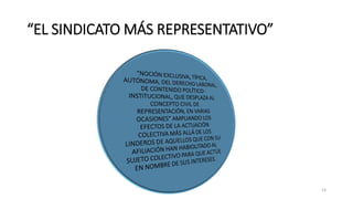 “EL SINDICATO MÁS REPRESENTATIVO”
14
 