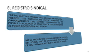 EL REGISTRO SINDICAL
19
 