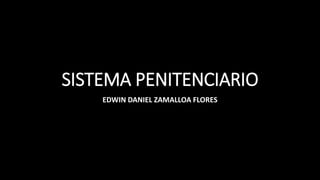 SISTEMA PENITENCIARIO
EDWIN DANIEL ZAMALLOA FLORES
 