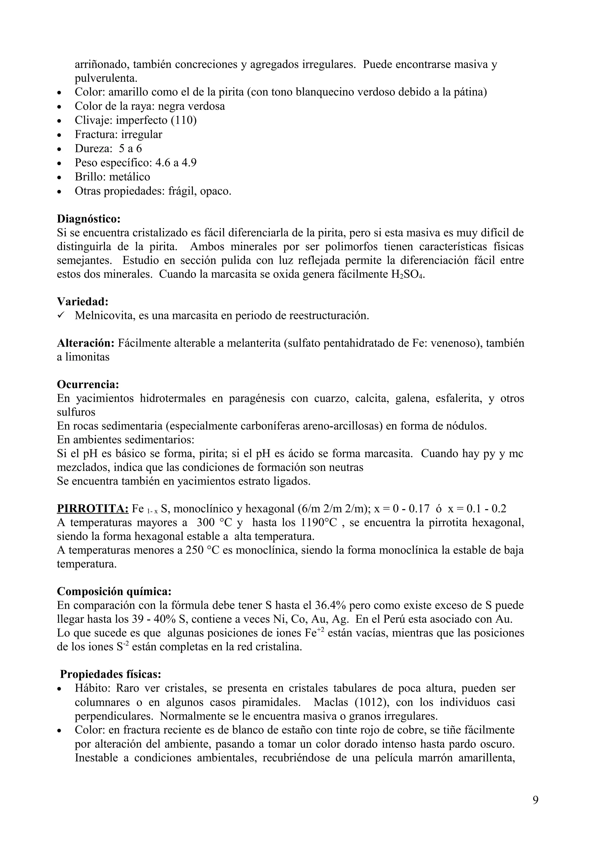 Clase 5 sulfuros | DOC