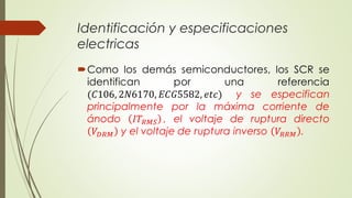 Identificación y especificaciones
electricas
 