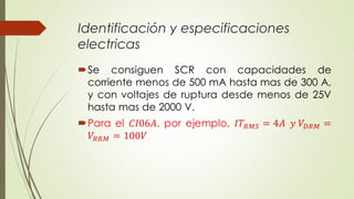 Identificación y especificaciones
electricas
 