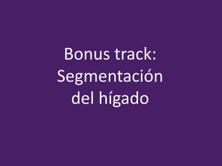 Bonus track:
Segmentación
del hígado
 