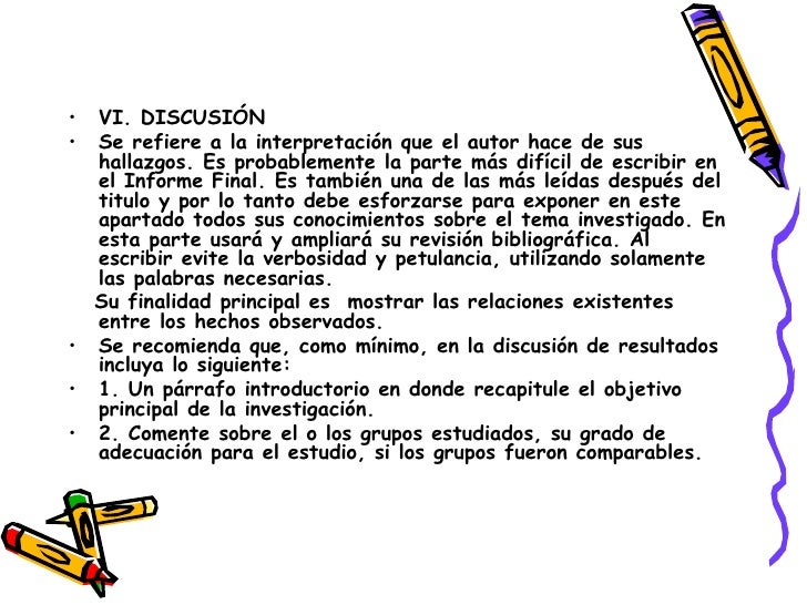 Clase 6. discusión, conclusiones,