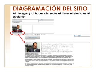 Al navegar y al hacer clic sobre el titular el efecto es el
siguiente:
DIAGRAMACIÓN DEL SITIO
 