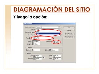 Y luego la opción:
DIAGRAMACIÓN DEL SITIO
 