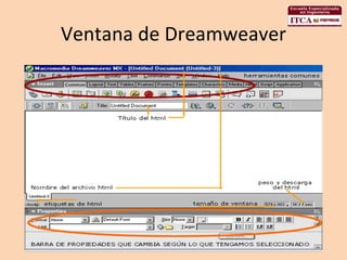 Ventana de Dreamweaver 