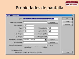 Propiedades de pantalla 