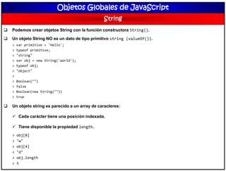 Clase 7 objetos globales de javaScript | PDF