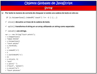 Clase 7 objetos globales de javaScript | PDF