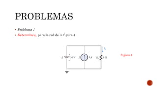  Problema 1
 Determine 𝐼1 para la red de la figura 4
𝐹𝑖𝑔𝑢𝑟𝑎 4
 