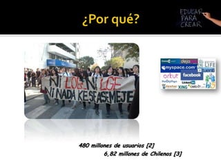 ¿Por qué?480 millones de usuarios [2]6,82 millones de Chilenos [3]