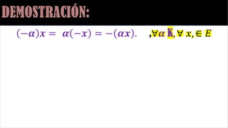 −𝜶 𝒙 = 𝜶 −𝒙 = − 𝜶𝒙 . ,∀𝜶 K, ∀ 𝑥, ∈ 𝐸
 