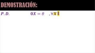 𝑷. 𝑫. 𝟎𝑿 = 𝜃 , ∀𝑿 E
 