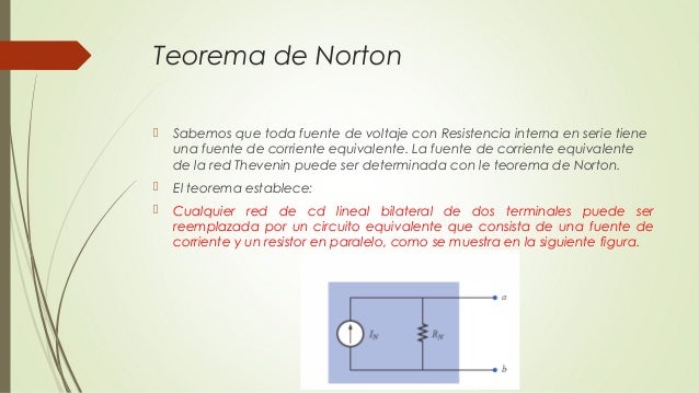 Clase 8 teorema de norton y thevenin