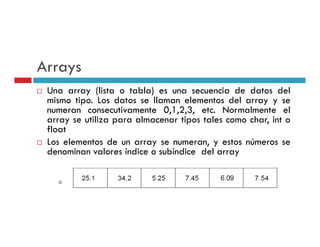 ARRAYS (LISTAS Y TABLAS) EN C++ | PDF