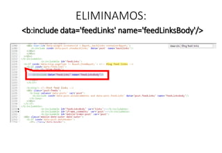 ELIMINAMOS:
<b:include data='feedLinks' name='feedLinksBody'/>
 