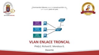 VLAN ENLACE TRONCAL
Phd(c). Richard E. Mendoza G.
Docente
 
