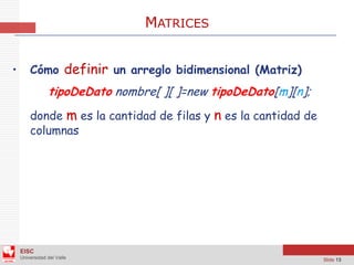 Arreglos Bidimensionales - Java - NetBeans | PDF