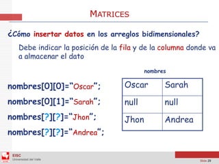 Arreglos Bidimensionales - Java - NetBeans | PDF