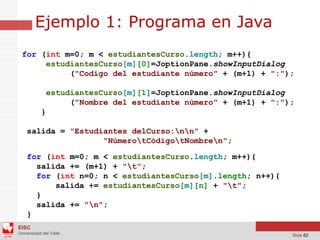 Arreglos Bidimensionales - Java - NetBeans | PDF