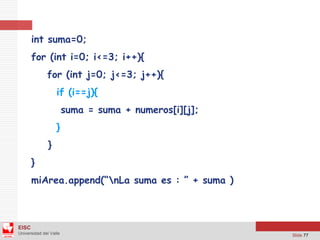 Arreglos Bidimensionales - Java - NetBeans | PDF
