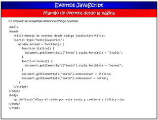 Clase 9 eventos | PDF