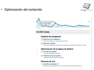 • Optimización del contenido
 