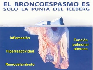 Inflamación
Hiperreactividad
Remodelamiento
Función
pulmonar
alterada
 