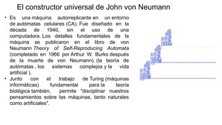 Neumann Automata Clase autómata celular-Prof. Sergio Flores Tulian.pptx