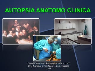 AUTOPSIA ANATOMO CLINICA
Cátedra Anatomía Patológica - FM – U NT
Dra. Marcela, Ortiz Mayor - Luis, Herrera
2013
 