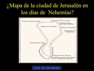 AUTOR: MGS. JOSE MONTERO
¿Mapa de la ciudad de Jerusalén en
los días de Nehemías?
 