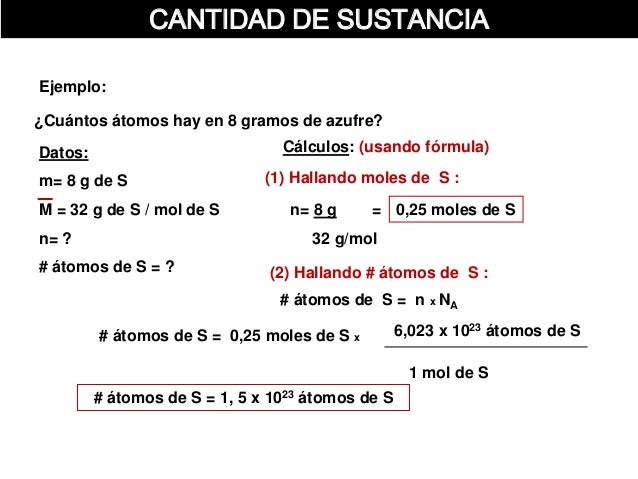 Cuantos Atomos Hay En Un Mol