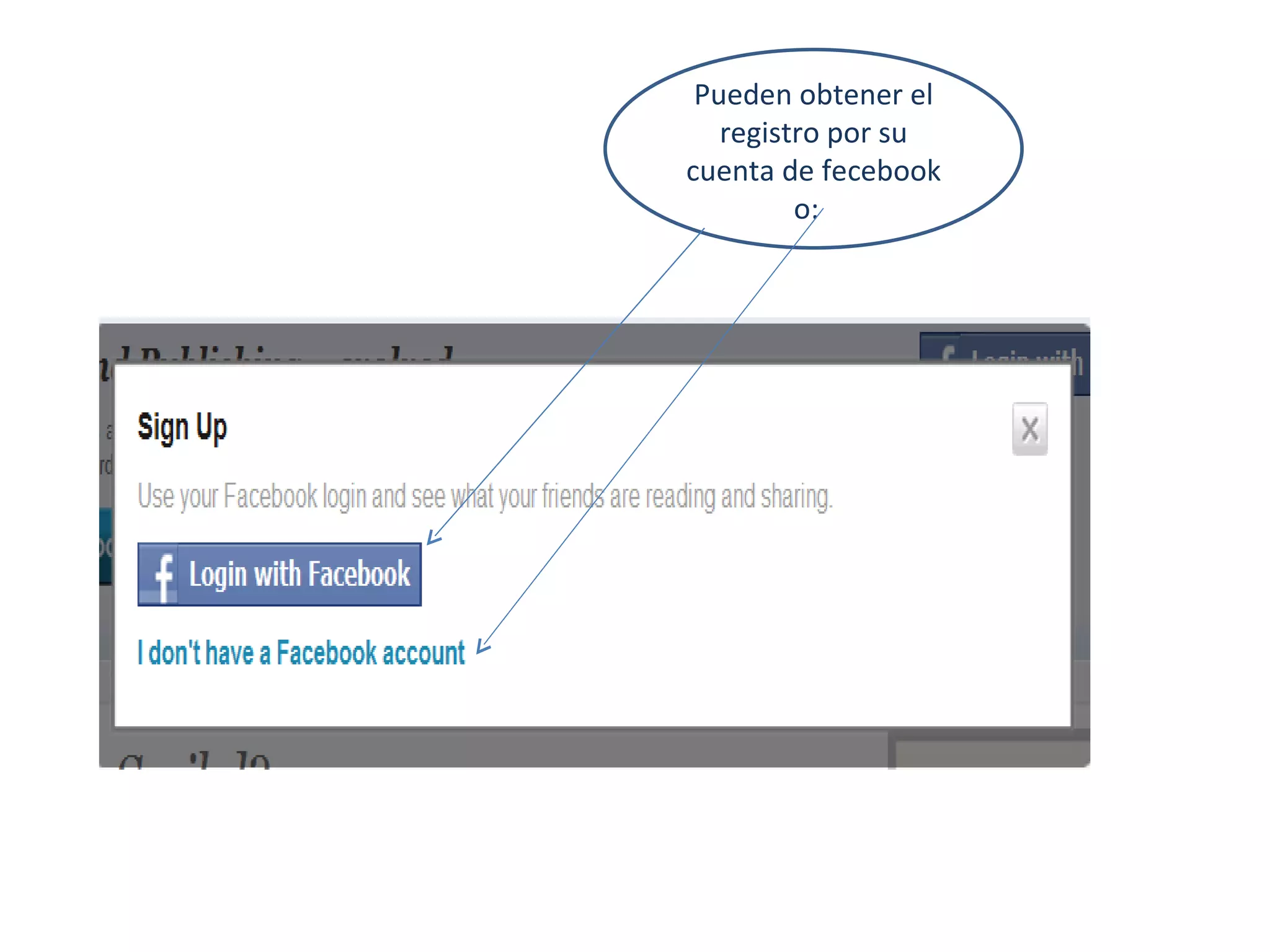 Pueden obtener el registro por su cuenta de fecebook o:  