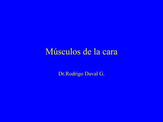 Músculos de la cara
Dr.Rodrigo Duval G.
 