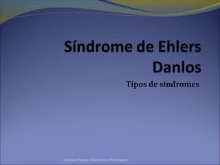 Tipos de síndromes
Andrea Puppio- Bioquímica Patológica-
 