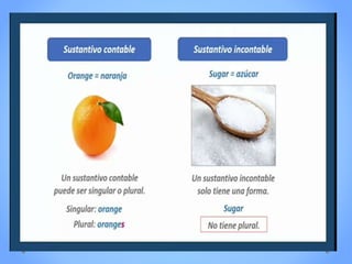 Clase countables and uncountables about food