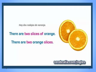 Clase countables and uncountables about food