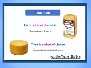 Clase countables and uncountables about food