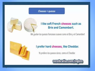 Clase countables and uncountables about food