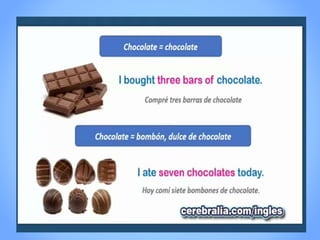 Clase countables and uncountables about food