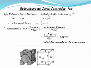 CLASE Cristalografia de los metales Manuel ipanaque | PPTX