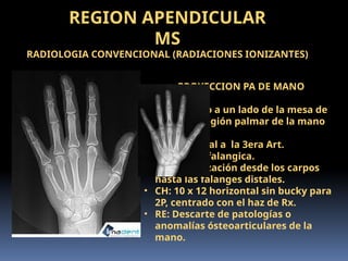 CLASE DE ANATOMIA RADIOLOGIA REGION APENDICULAR | PPTX