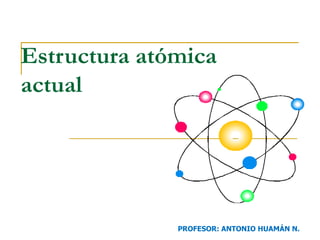 Estructura atómica
actual




              PROFESOR: ANTONIO HUAMÁN N.
 