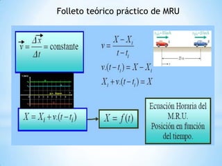 Folleto teórico práctico de MRU
 