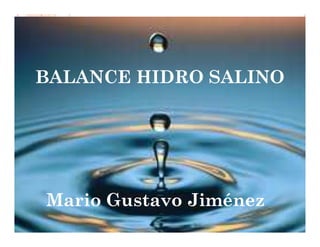 BALANCE HIDRO SALINO




Mario Gustavo Jiménez
 